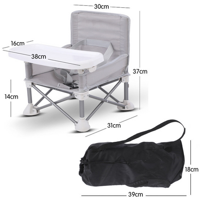 Kids' foldable outdoor seat in pink, a lightweight and portable toddler camping chair for easy transport.