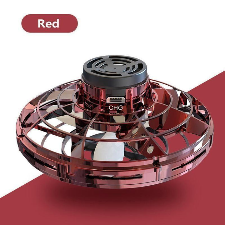Unisex hand controlled mini drone helicopter, a durable flying toy with LED lights for kids' indoor fun.