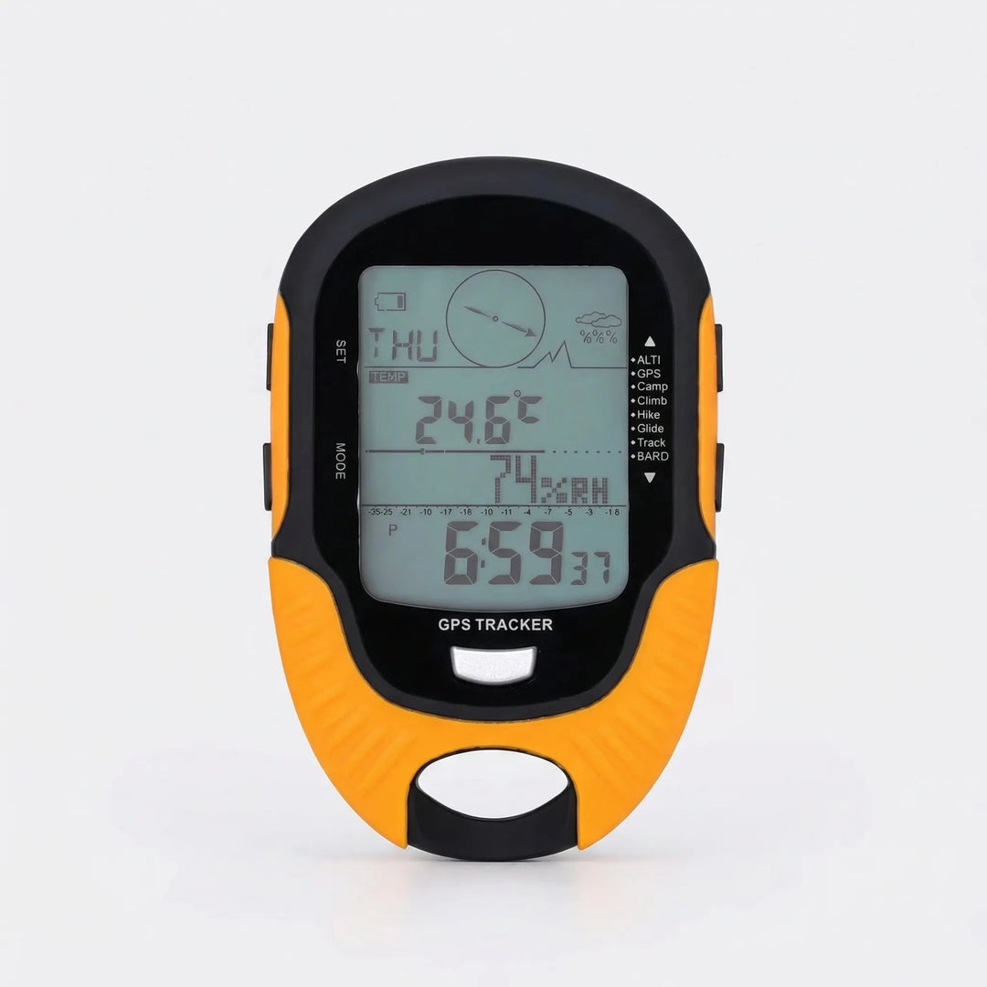 Compact handheld GPS navigator for reliable outdoor trekking & hiking. Essential tool for adventure navigation.