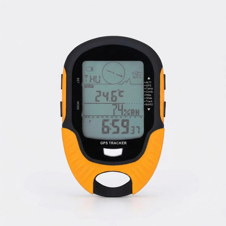 Compact handheld GPS navigator for reliable outdoor trekking & hiking. Essential tool for adventure navigation.