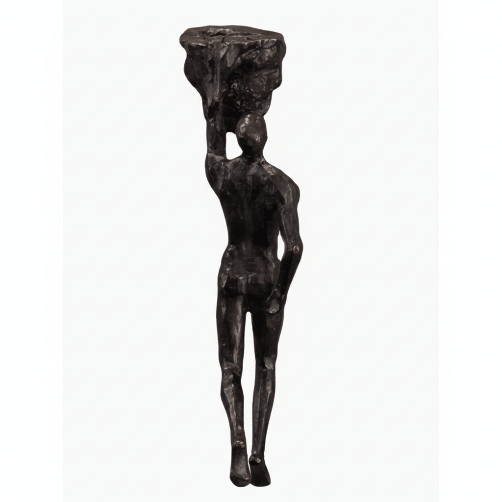 Dynamic handmade wall art: climber sculpture, perfect for modern home & office decor.