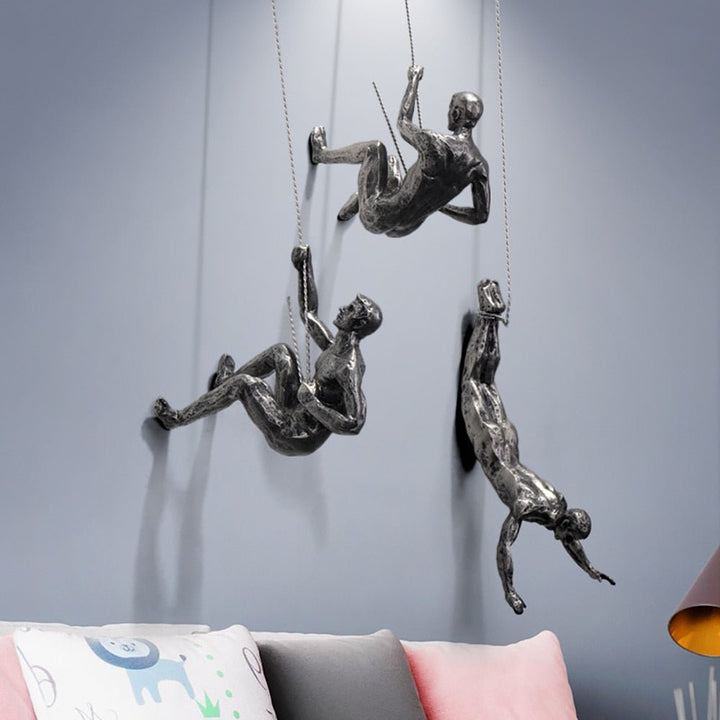 Elegant handmade climber wall art, adds modern dynamic flair to any room's decor.