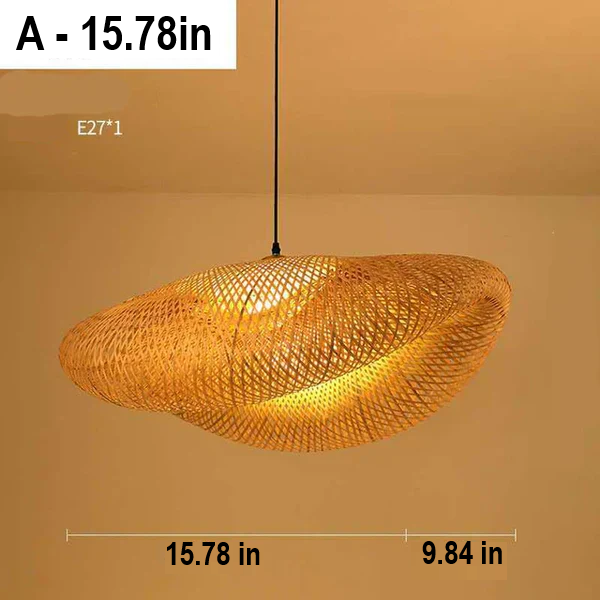 Eco-friendly handmade rattan pendant lamp, providing unique natural light for sustainable homes.