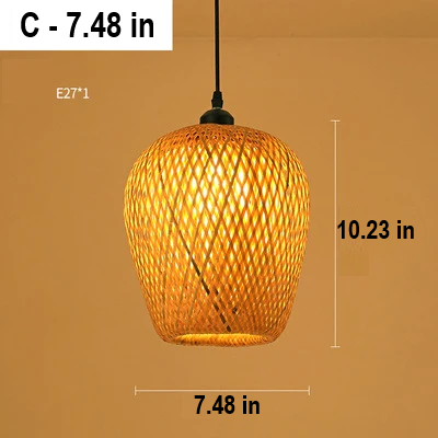 Boho woven rattan light fixture, perfect for creating a warm, organic ambiance in your home.