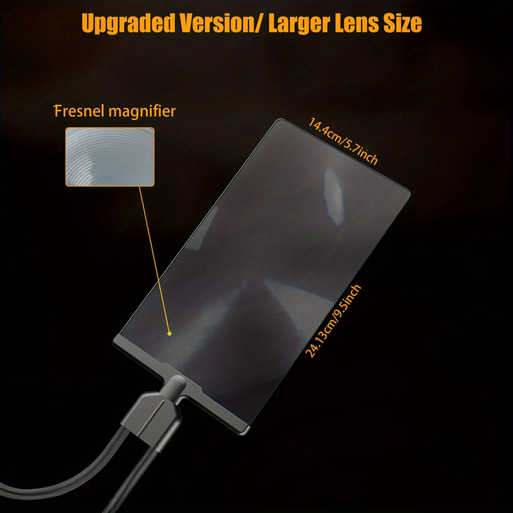 Hands-free magnifying glass with flexible neck, perfect for reading, crafting, hobbies & low vision needs.