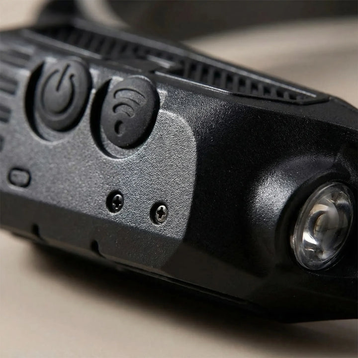 Powerful USB rechargeable LED headlamp for hands-free illumination during hiking, fishing, and work. Long-lasting battery.