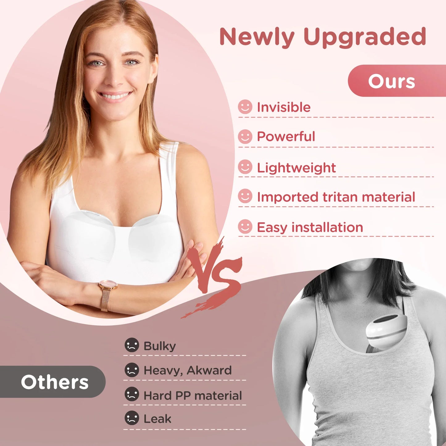 Detail view of the electric breast pump's milk collector cup and soft silicone, a comfortable nursing solution.