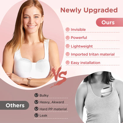 Detail view of the electric breast pump's milk collector cup and soft silicone, a comfortable nursing solution.