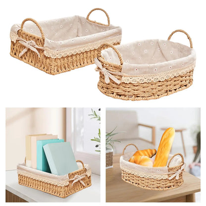Close-up of handwoven wicker storage basket texture, highlighting natural materials and durable construction with handles.