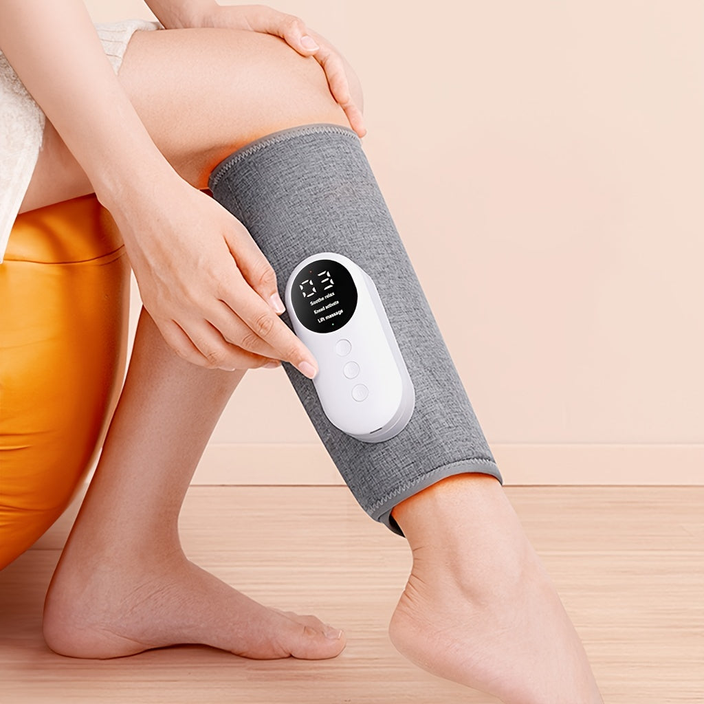 Heated leg and calf massager for muscle relief, improving circulation and reducing pain.