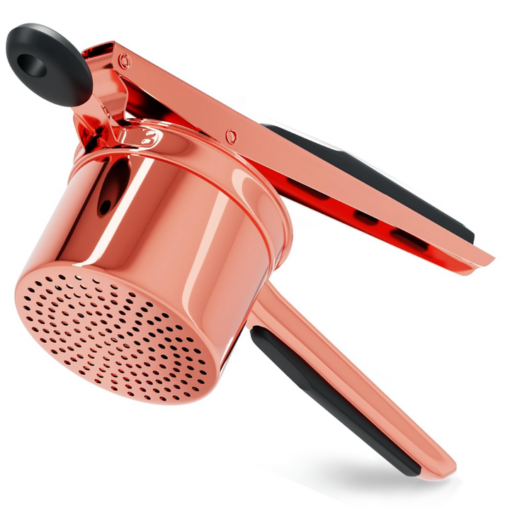 Durable stainless steel potato masher, a heavy-duty kitchen utensil for quick & easy food mashing.