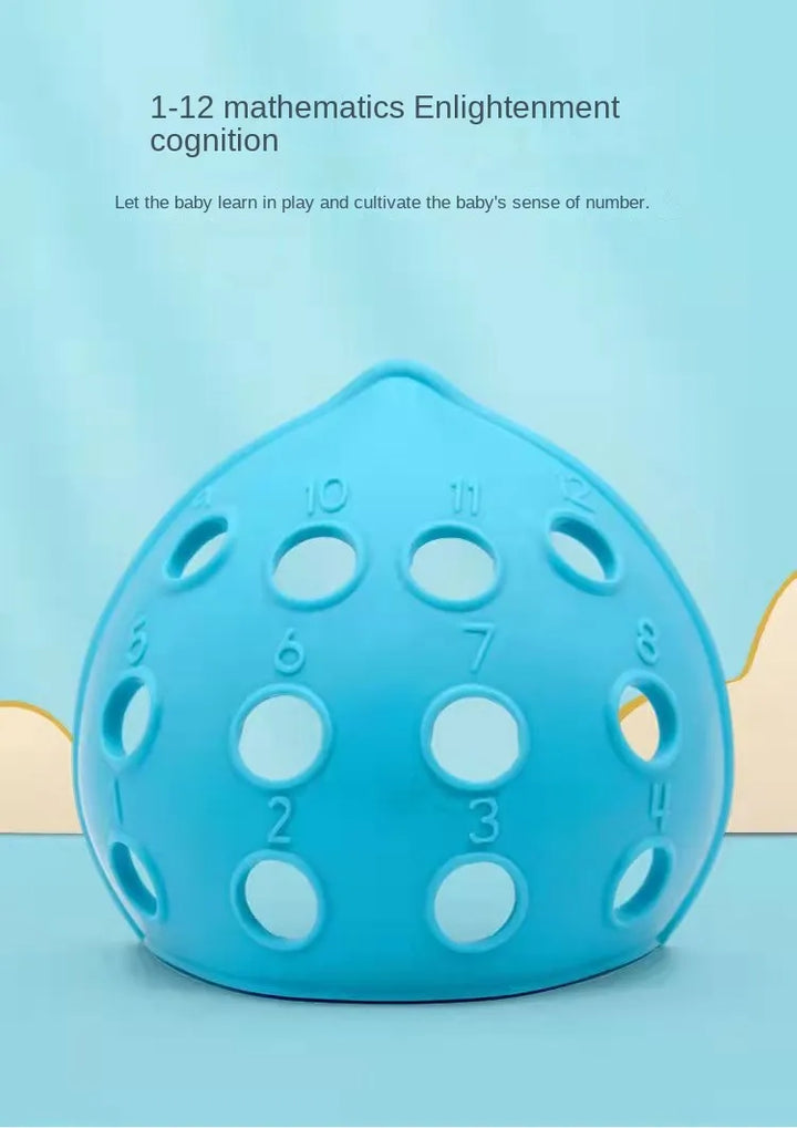 Brightly colored hedgehog montessori toy, engaging kids in concentration training activities