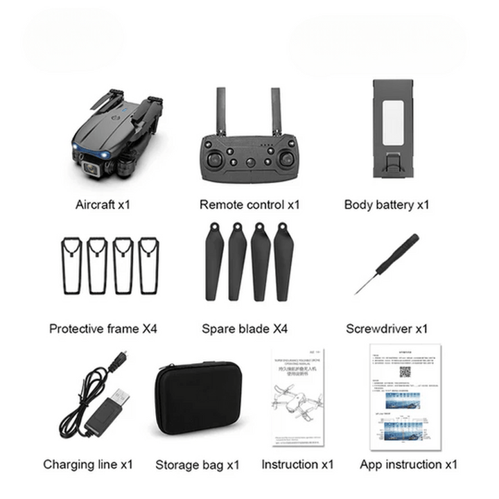 Professional RC quadcopter with a 4K camera, designed for autonomous flight, video & long-range aerial photography.