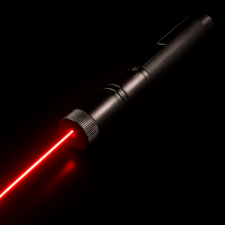 Bright green high-power laser pointer beam illuminating stars, perfect tool for astronomy & stargazing.