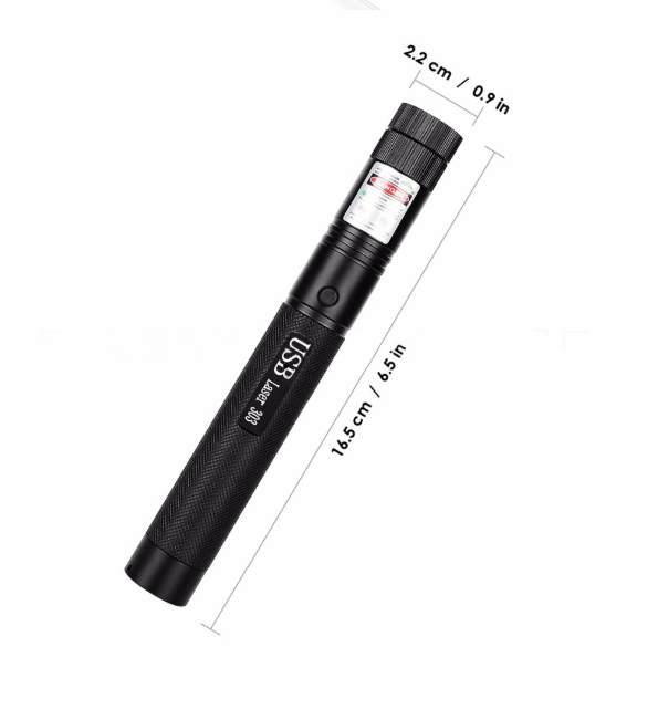 Ergonomic design of a high-power green laser pointer with sleek finish, a durable and useful gadget.