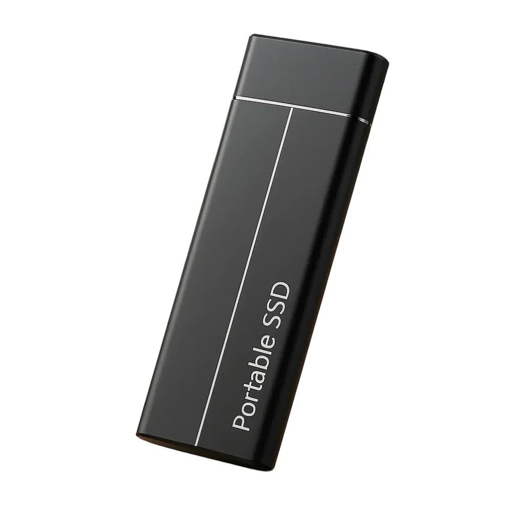 High-speed portable SSD external storage for rapid data transfer, featuring USB-C connectivity.