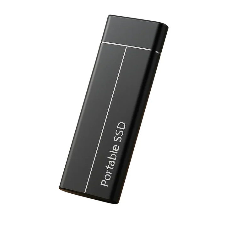High-speed portable SSD external storage for rapid data transfer, featuring USB-C connectivity.