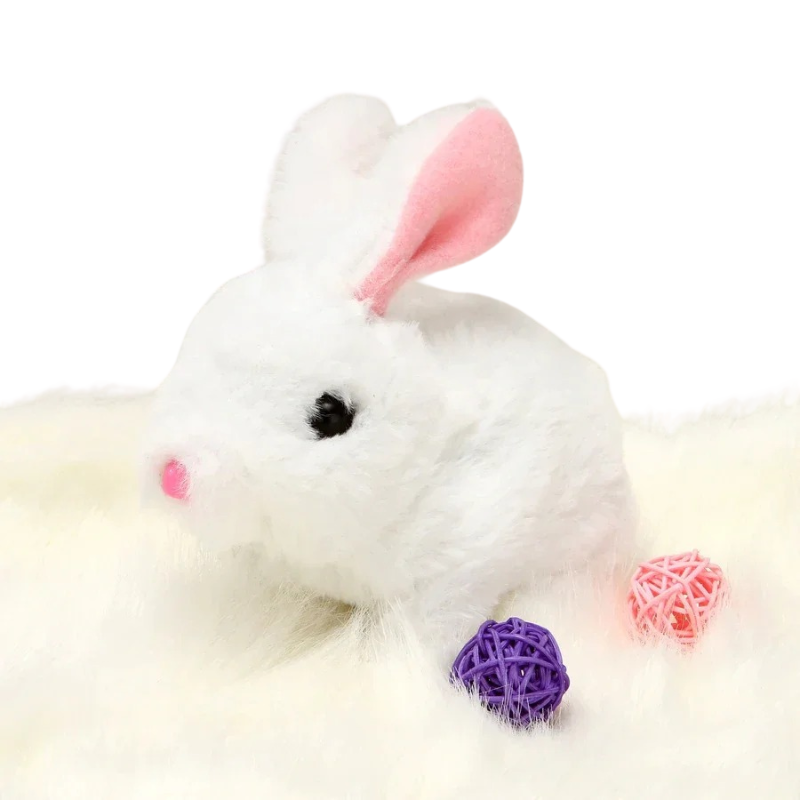 HoppyPal walking bunny plush toy, battery-operated, promoting kids' pretend play