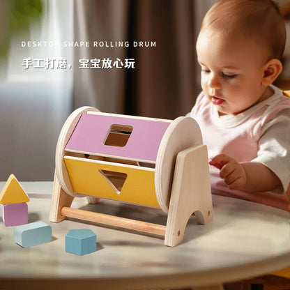 Wooden Infant Bell Soft Sounds musical instrument, an eco-friendly Montessori toy for sensory play