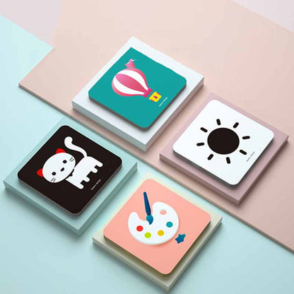 Infant early education stimulus cards, high-contrast, for visual development in newborns and babies