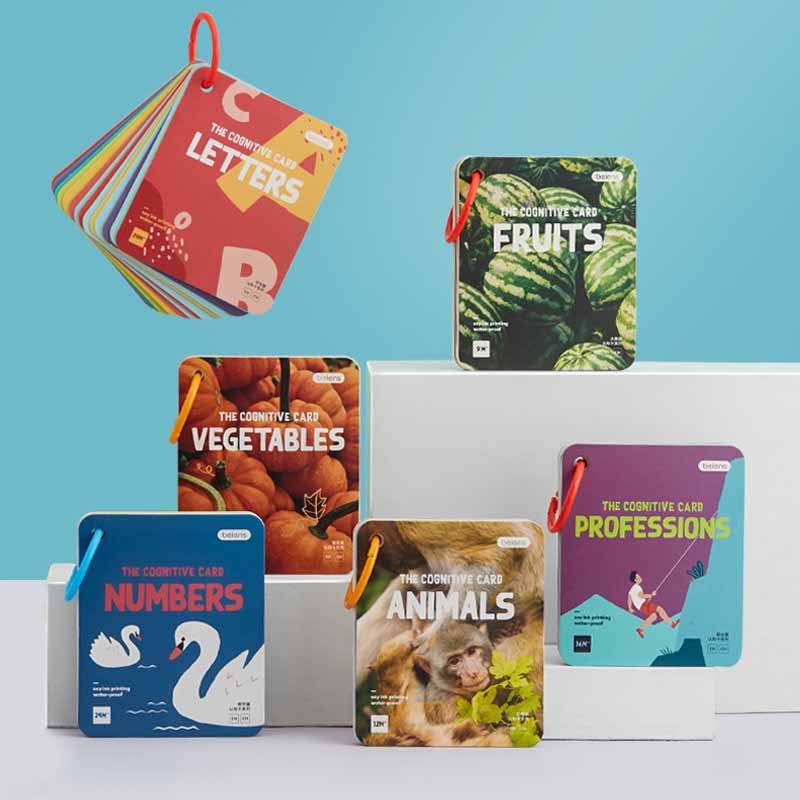 Educational flash cards for babies, featuring simple geometric shapes for early intellectual growth