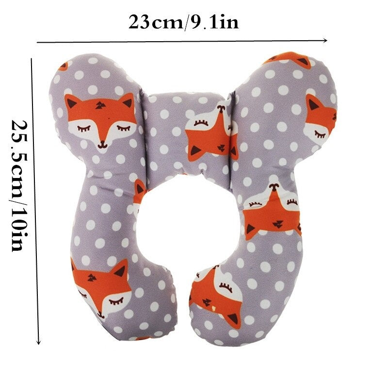 Toddler travel neck pillow, plush fabric providing head and neck comfort for daily use