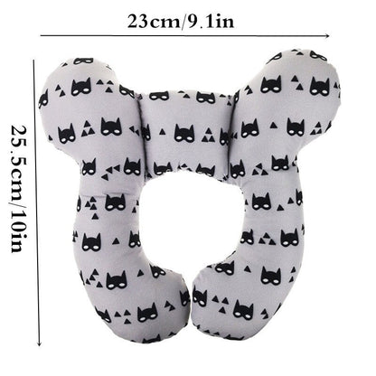 Child comfort travel pillow, portable infant accessory for restful car and stroller rides