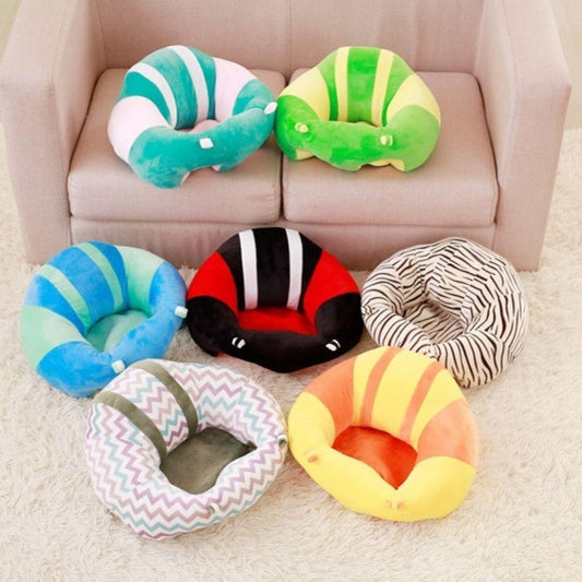 Infant portable support seat for baby sitting & feeding. Plush, comfortable, and safe for young babies.