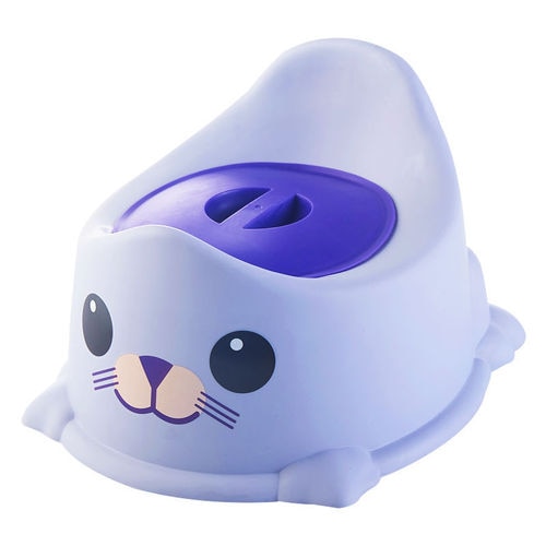 Easy-clean baby potty with an odor-locking lid, essential for effective potty training.