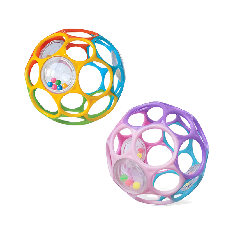Unisex baby sensory ball with multiple textures and colors, ideal for infant development and as a newborn gift.