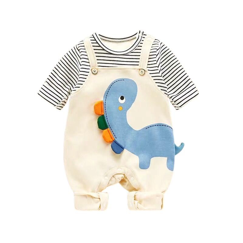 Unisex newborn summer adventure outfit with a comfortable, soft animal print top and shorts.