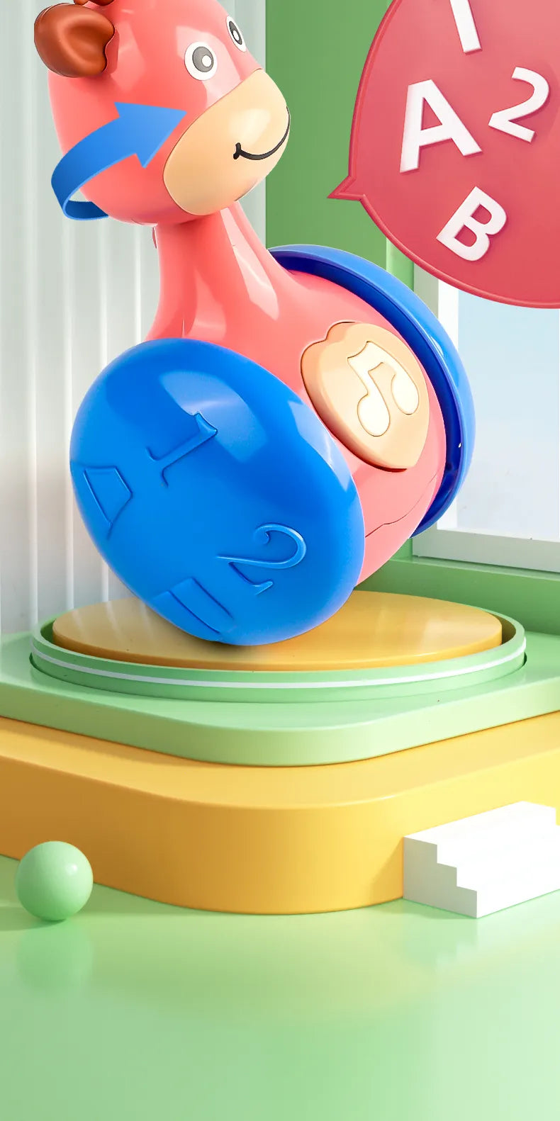 Durable infant tumbler, withstands drops and tumbles, perfect for active baby playtime