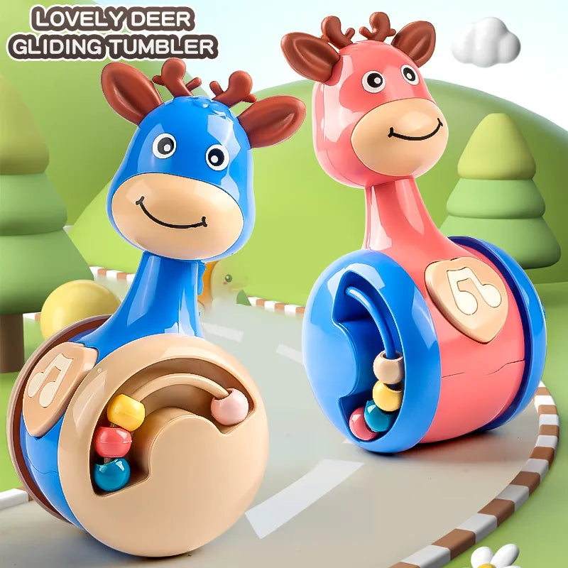 Colorful infant tumbler, ideal for early education and sensory exploration in babies