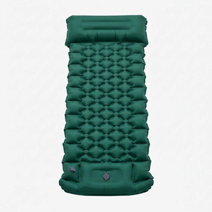 Lightweight, portable camping mat, ideal for backpacking & outdoor adventures. Quick inflate with built-in pump.