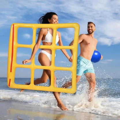Floating pool tic tac toe game, an inflatable toy for kids & adults, enhancing coordination in water
