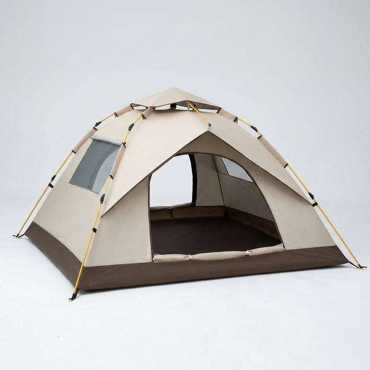 Portable instant pop-up dome camping tent with water resistance & UV protection for hassle-free outdoor adventures.