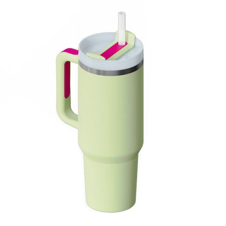 This 40 oz insulated straw mug with handle is perfect for any adventure, hot or cold.
