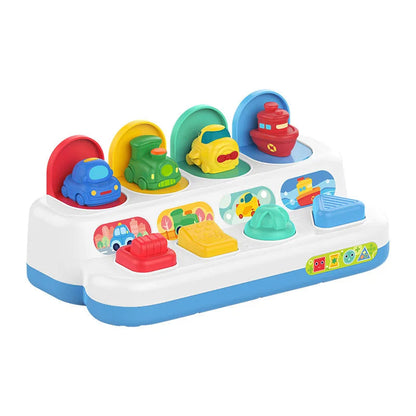 Brightly colored baby button toy, perfect for early learning and sensory engagement