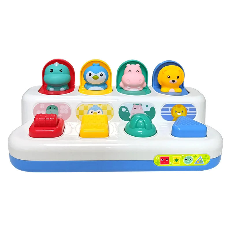 Educational baby toy with multiple interactive buttons, stimulating young minds