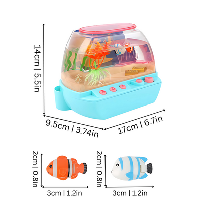 Musical aquarium toy for kids, featuring glowing lights to soothe children at bedtime. 