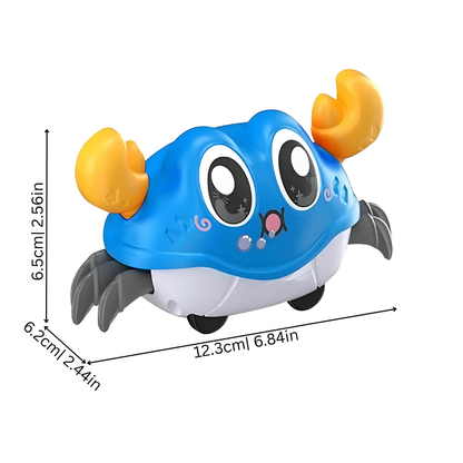 Developmental crawling crab toy with musical features, perfect for baby's sensory exploration.
