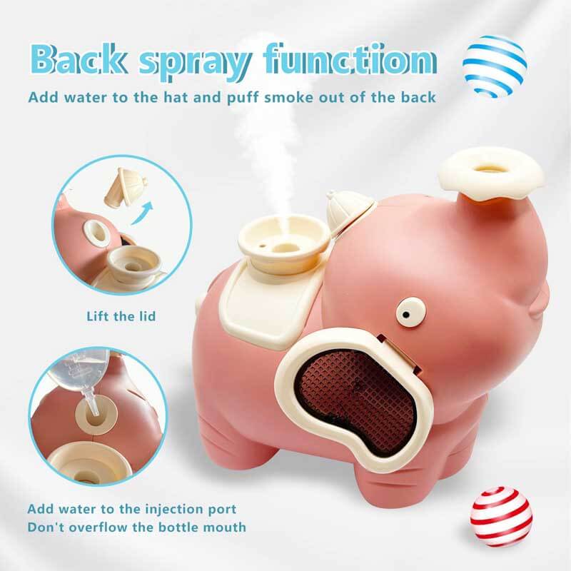 Musical crawling elephant toy with blinking lights, engaging babies in active play and movement