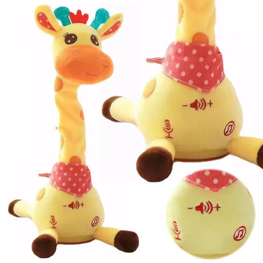 Interactive dancing giraffe plush toy with LED lights, perfect baby gift & educational kids toy