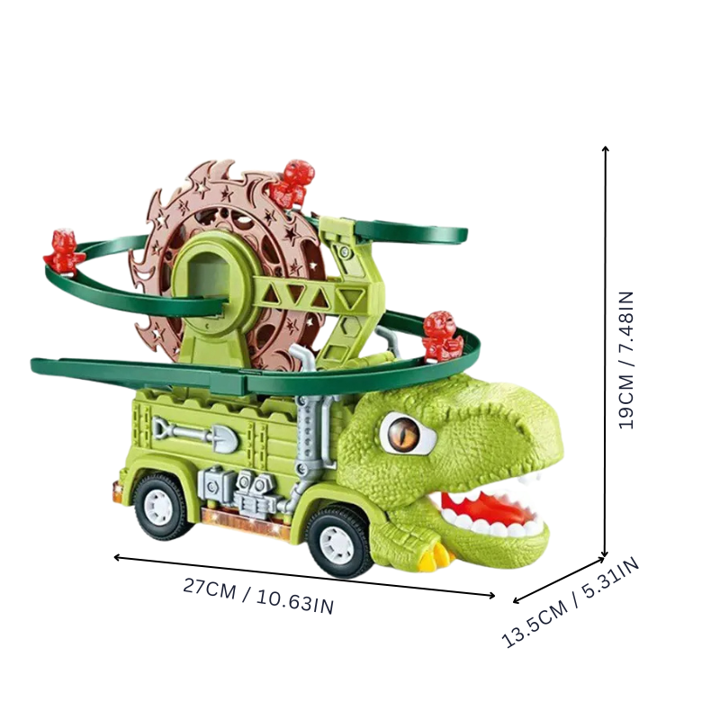 Kids educational dinosaur track set, enhancing motor skills with interactive lights & sounds