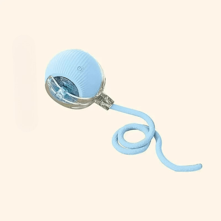 Blue interactive dog bouncing ball, rechargeable for endless playtime, boosting canine activity.