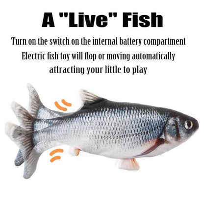 USB rechargeable flopping fish, interactive toy for kittens and cats, keeps pets active