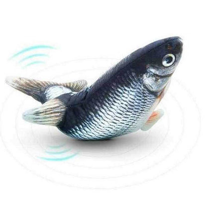 Cat toy flopping fish, electric and rechargeable, designed for stimulating pet play