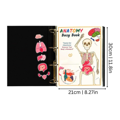 Educational kids' science book displaying internal organs, an interactive way for young children to learn human anatomy.