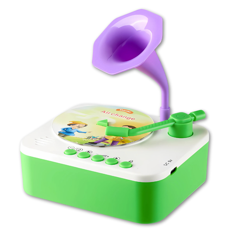 Interactive kids story music gramophone, an educational learning toy for children, boys, and girls