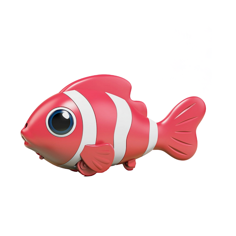 Colorful light-up clownfish sensory toy, perfect for engaging children and developing motor skills.